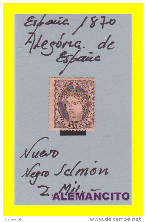 ALEGORIA   DE   ESPAÑA   AÑO 1870  VALOR -  2 Mil: - Unused Stamps