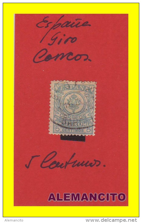 GIRO CORREOS  DE  ESPAÑA   VALOR -  5 Ctm. - Unused Stamps