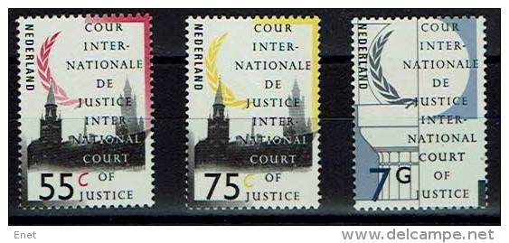 Niederlande Nederland - Dienstmarken - Internationaler Gerichtshof - 1989 - MiNr  44-46 - Servicios