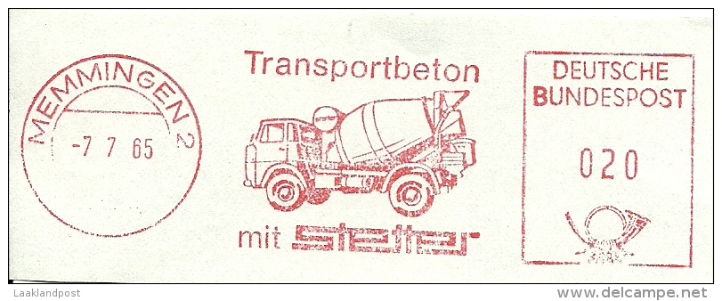 Nice Cut Meter  Transport Concrete By Stetter, Memmingen, 2/7/1965 - Vrachtwagens