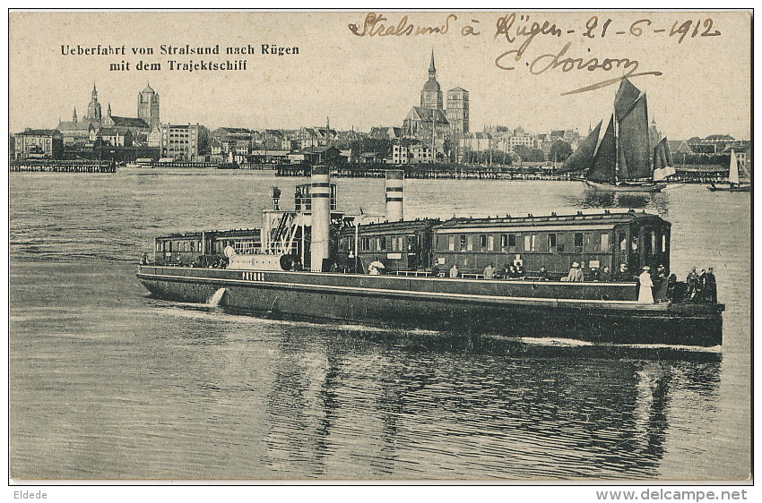 Stralsund Ueberfahrt Von Stralsund Nach Rugen Mit Dem Trajektschiff Train On A Ferry Edit Gerson - Stralsund