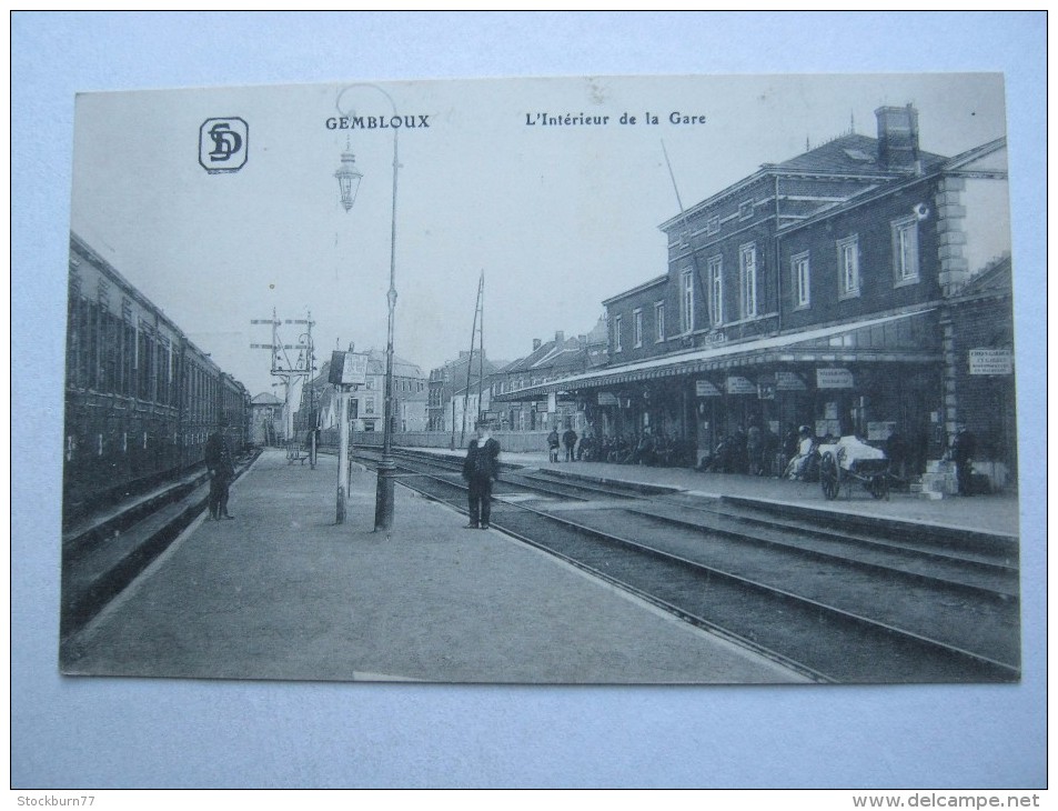 GEMBLOUX  Gare   ,Carte  Postale Militaire 1914/18  , 2 Scans - Gembloux