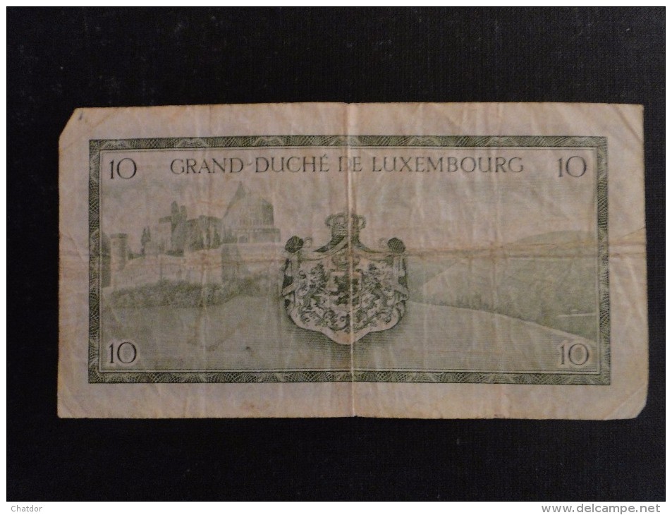 Luxembourg: Billet De 10 Francs Grande Duchesse Charlotte Série A - Luxembourg