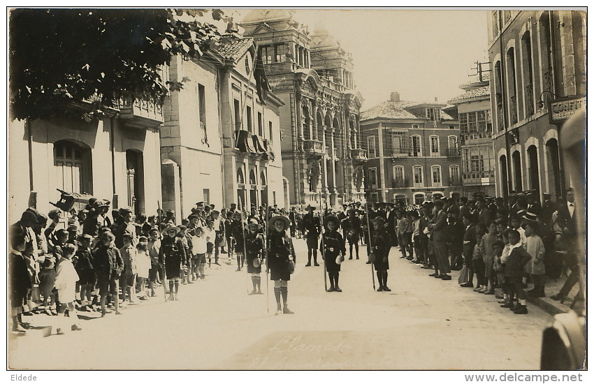 Real Photo Llanes Desfile De Boy Scouts Scoutisme Scout - Asturias (Oviedo)