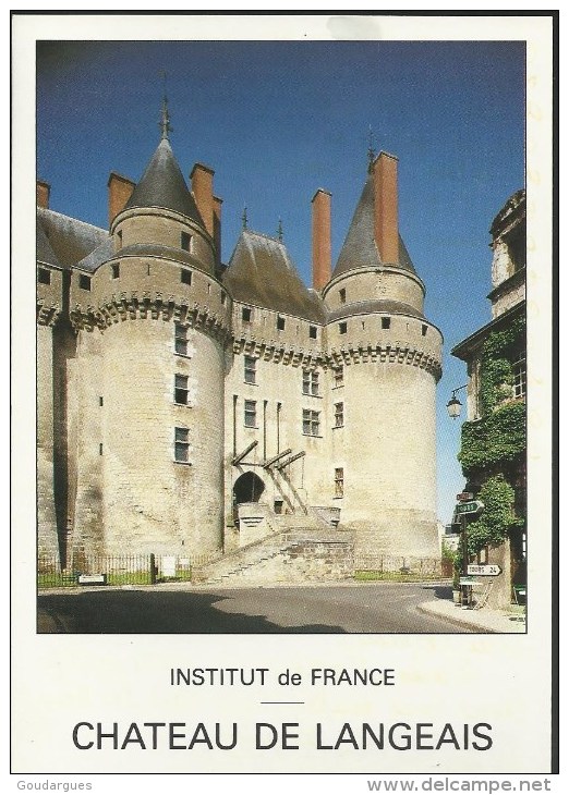 Fiche Du Château De Langeais éditée Par L'institut De France - - Histoire