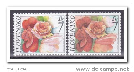 Slowakije 2003, Postfris MNH, Flowers ( 2 Different Colours ) - Ongebruikt