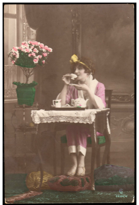 BJ06 - 6 Coloured Postcard - Woman In Pajamas - CL Co. Series #6685/1 To 6 Unused - Douane