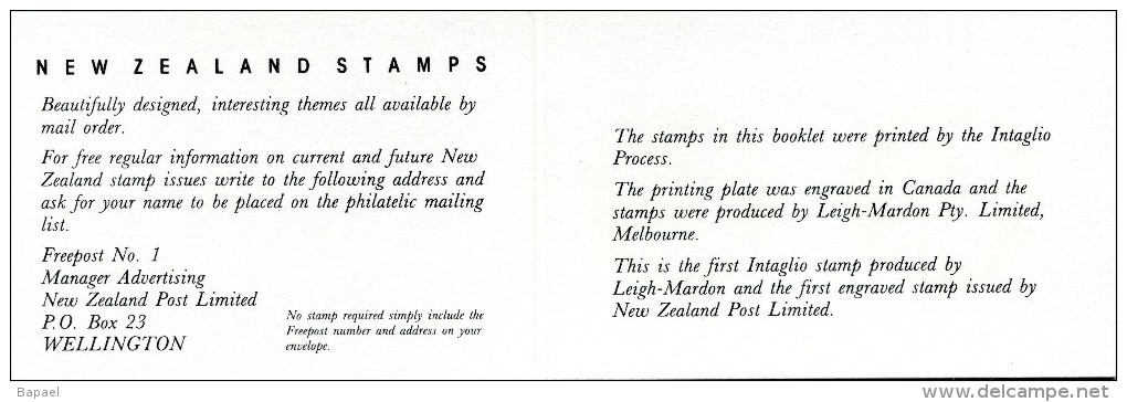 N° Yvert C1010 - Carnet De Timbres Nouvelle-Zélande (1988) - Le Kiwi (Neuf - **) (Designer Allan Mitchell) - Booklets