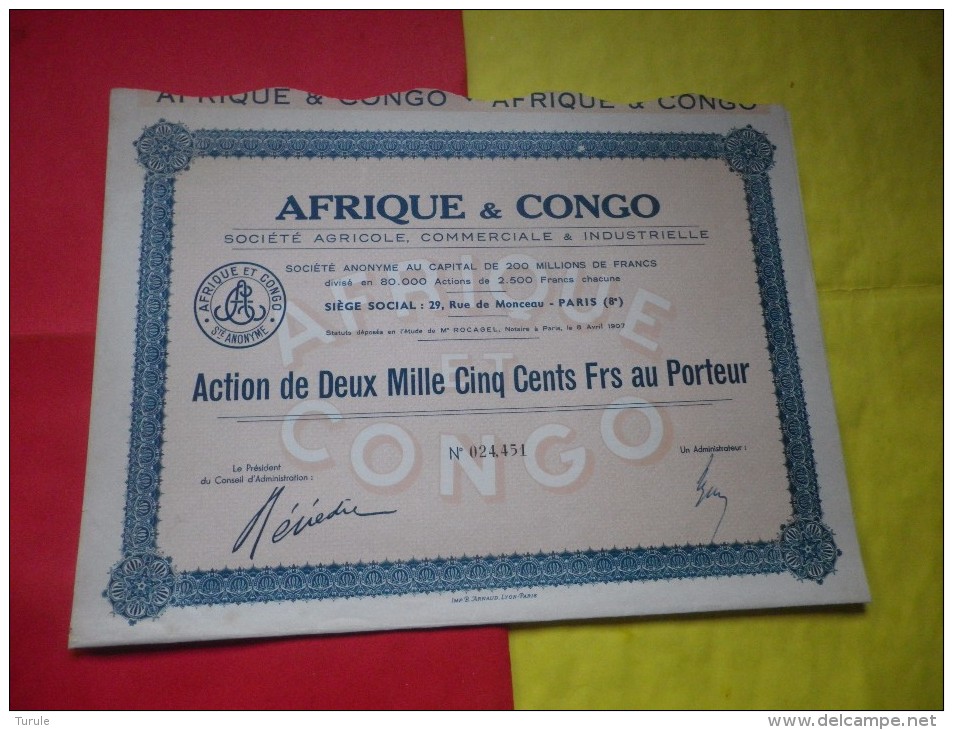 AFRIQUE & CONGO - Andere & Zonder Classificatie