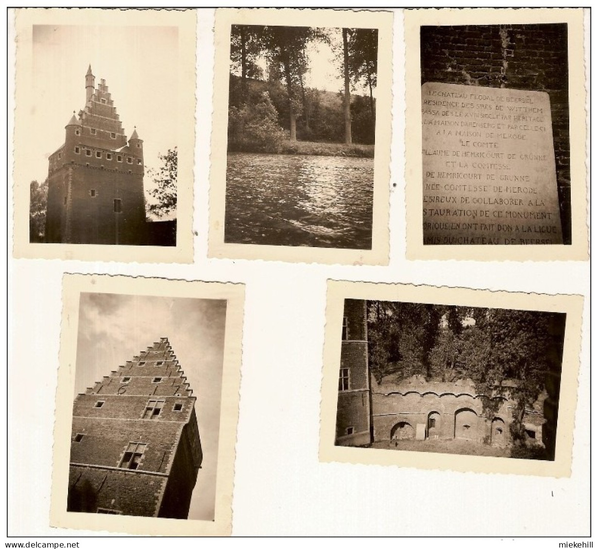 BEERSEL-chateau-lot De 5 Photos Originales Ridax - Beersel