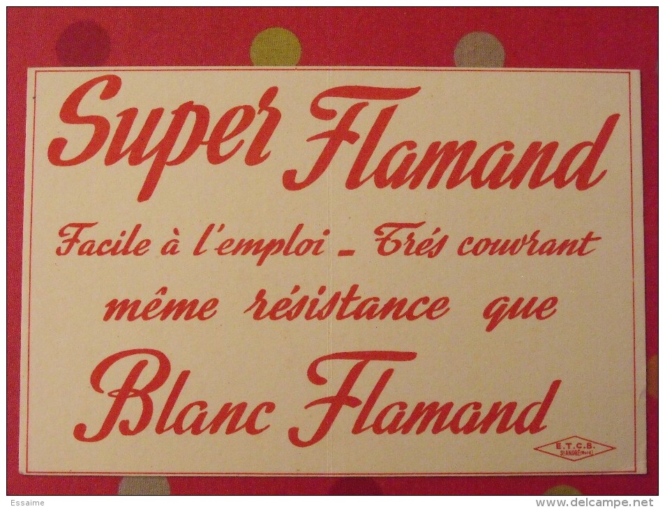 Buvard Peinture Super-Flamand. Vers 1950 - Paints