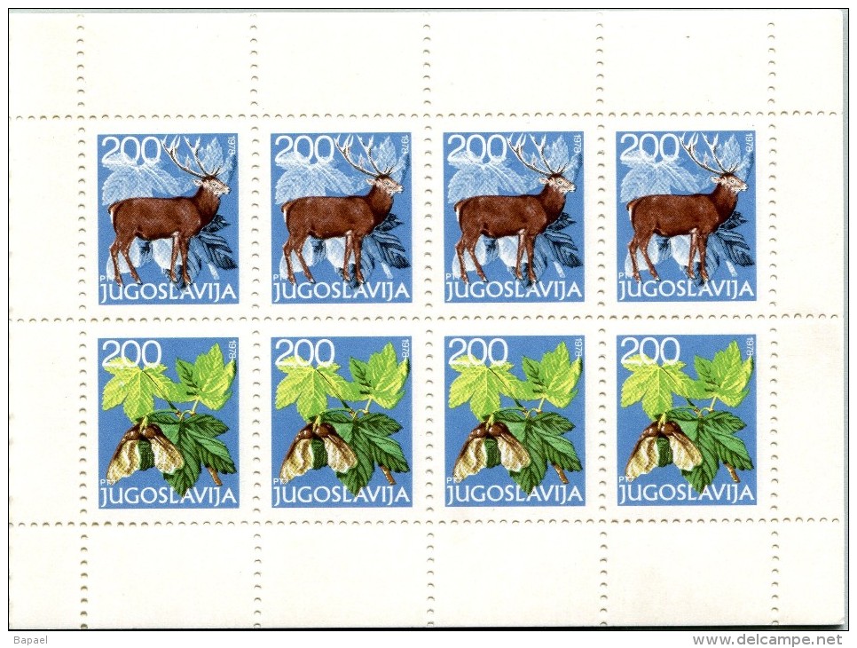 N° Yvert 1655A-1655B Et 1652 à 1655 - Carnet De Yougoslavie (1978) (Neuf - **) - Nouvel An 1979 - Flore Et Faune - Booklets