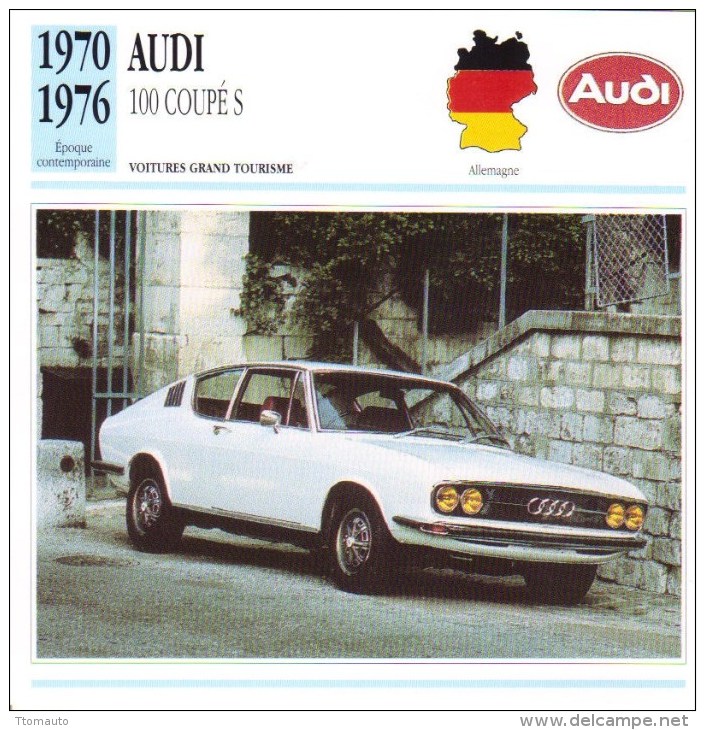 Audi 100 Coupe S  -  1970  -  Fiche Technique Automobile (Germany) - Voitures