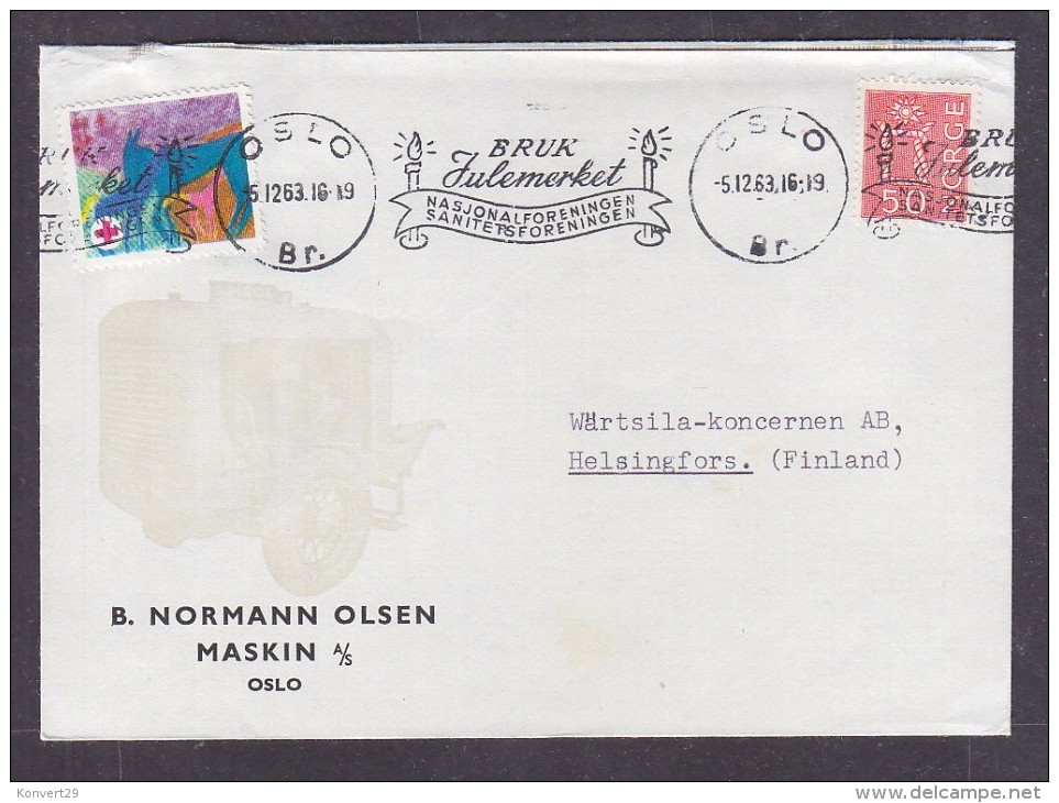 Norway . 1963. Cover. Cancellation Christmas. - Brieven En Documenten