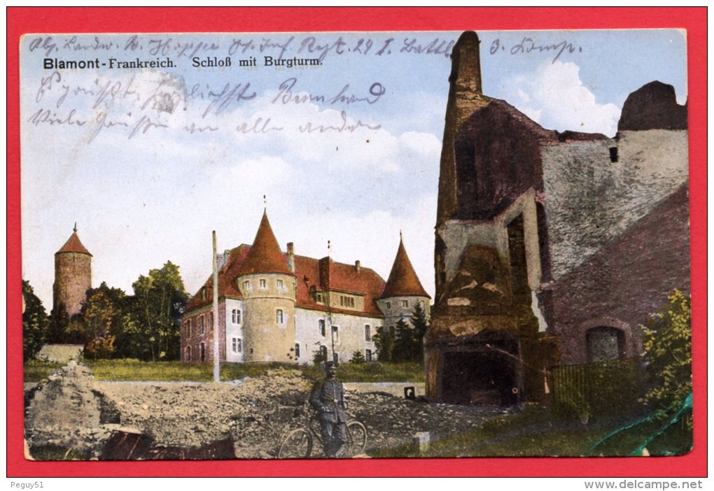 54.Blamont. Schloss Mit Burgturm. Feldpost Der XIX Ersatz Division. Mai 1916 - Blamont