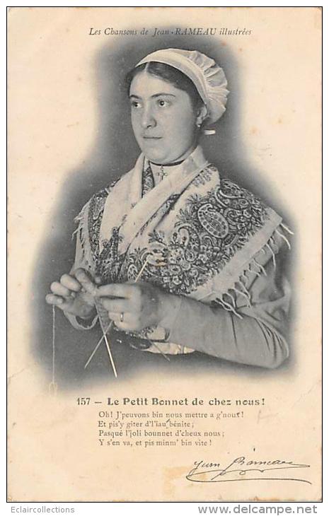 Célébrité:  Jean Rameau:    5 Cartes  Dont Tricot; Dimanche;En Attendant La Diligence; La Cloche.Baugy - Ecrivains