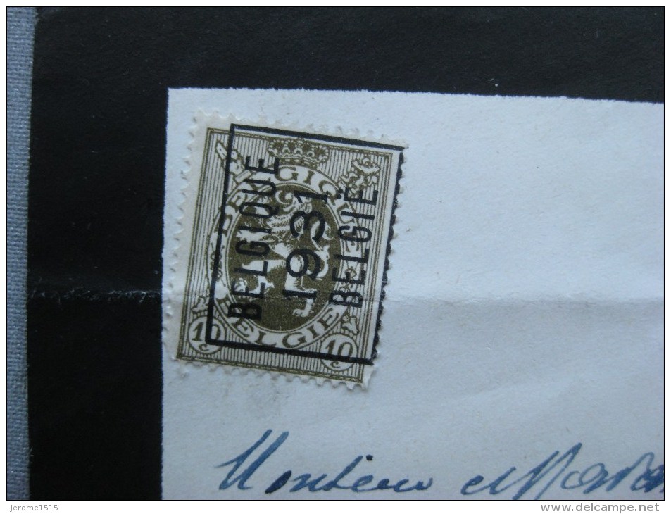 Timbre Belgique : Sur Lettre  10 C 1931 - Sobreimpresos 1922-31 (Houyoux)