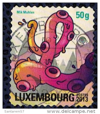 Luxembourg 2013 Oblitéré Used Postocollants Série L En Forme De Poulpe Octopus Tentacles - Gebraucht