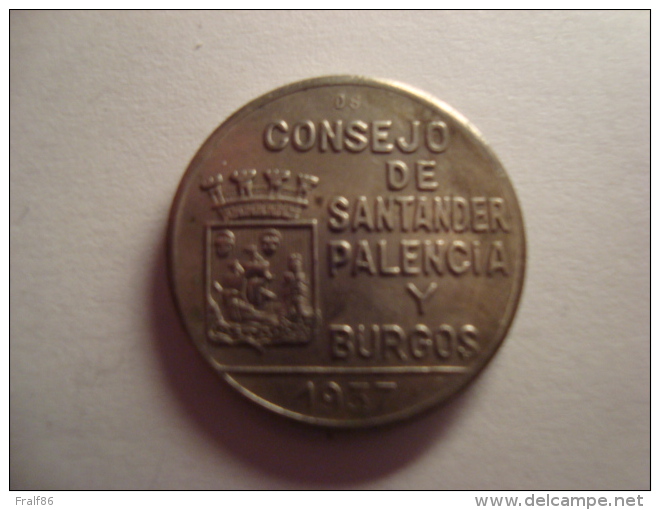 MONNAIE ESPAGNE UNA PESETA 1937 - 1 Peseta