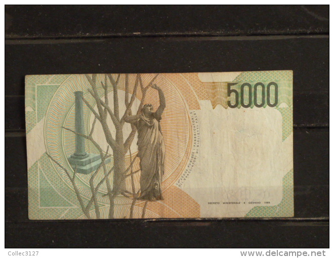 5000 Lire - V. Bellini - 1985 - Serie SD - Usagé Mais TB état - Scan Recto Verso - 5000 Lire