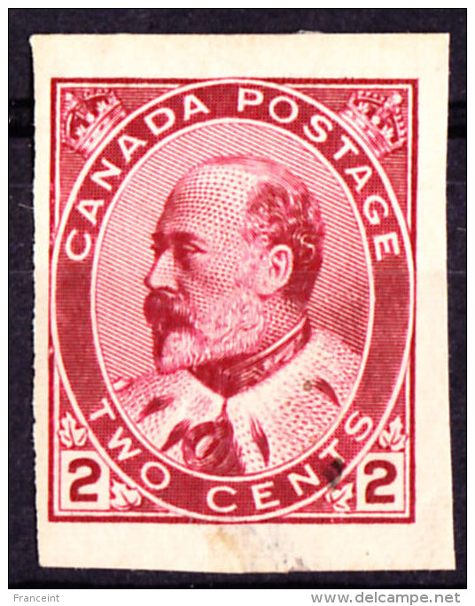 Canada Edward VII 2c Carmine Imperf Single. Scott 90a. - Ongebruikt