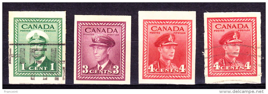 Canada George VI Issue Of 1942-3. Imperf Or Trimmed Coils? You Decide. - Otros & Sin Clasificación