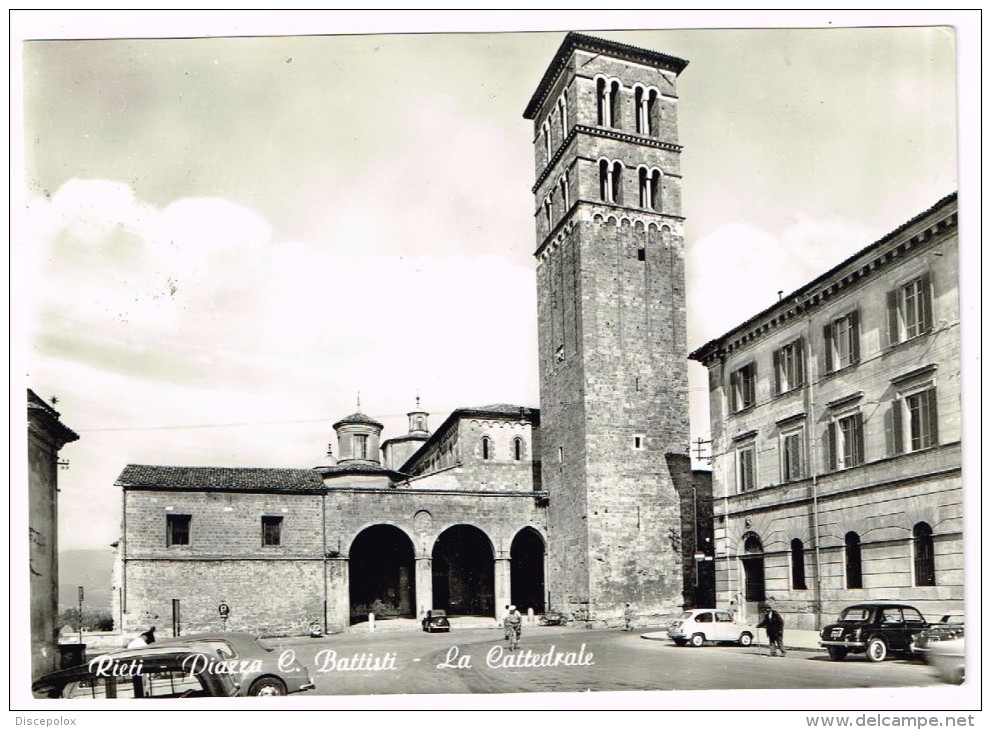 Y2043 Rieti - Piazza Cesare Battisti - La Cattedrale - Auto Cars Voitures / Viaggiata 1959 - Rieti