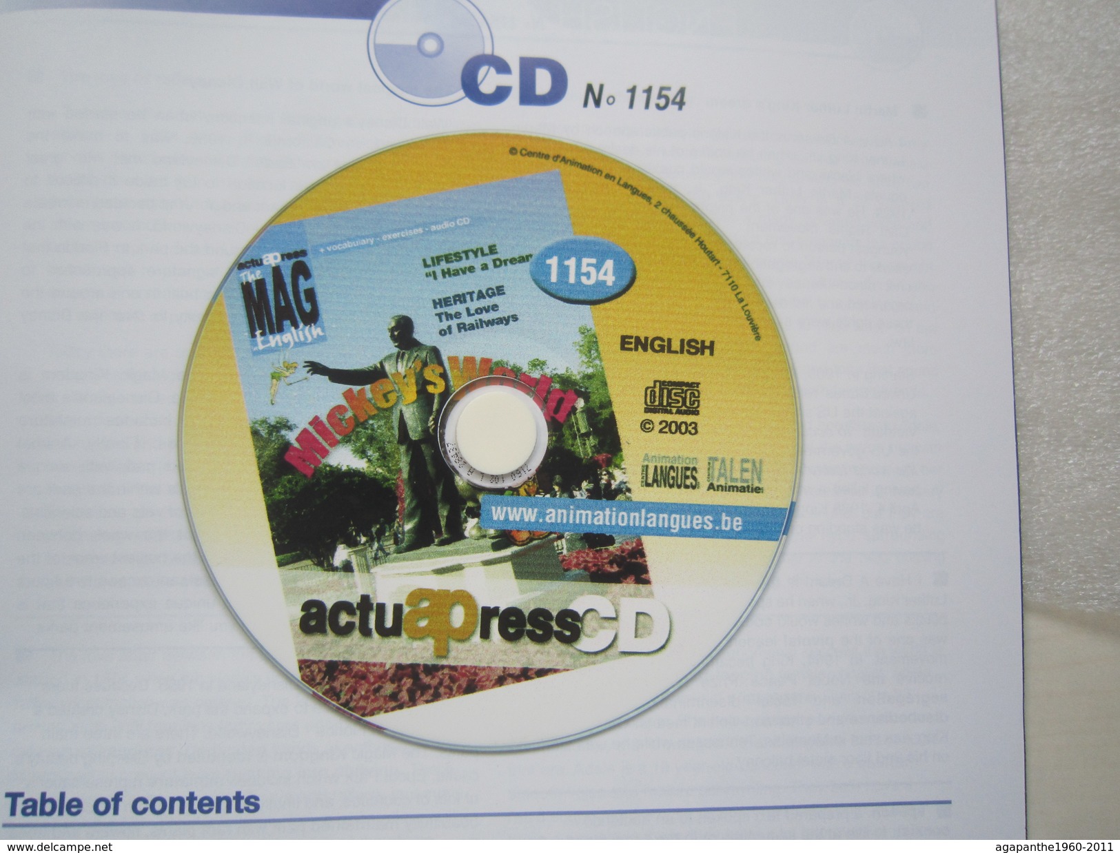 060 - ActuAPress The MAG In ENGLISH  N° 1154 - 2008-05 - MENSUEL  +  CD AUDIO - Educación