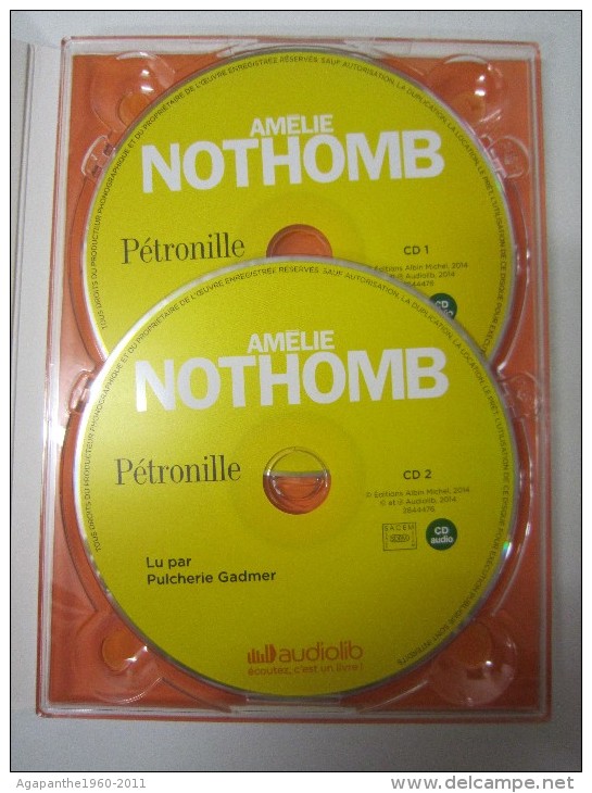 065 - AUDIOLIVRE   PÉTRONILLE   D’Amélie NOTHOMB - CDs