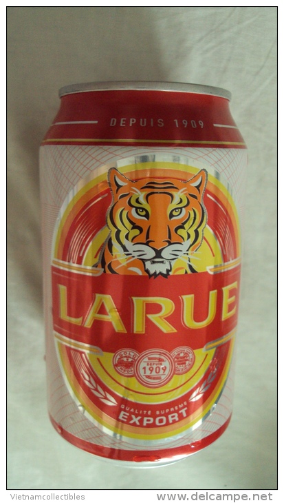 Vietnam Viet Nam Larue EXPORT Tiger Empty 330ml Beer Can / Opened At Bottom - Cannettes