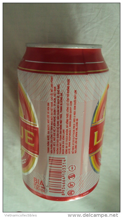 Vietnam Viet Nam Larue EXPORT Tiger Empty 330ml Beer Can / Opened At Bottom - Cannettes