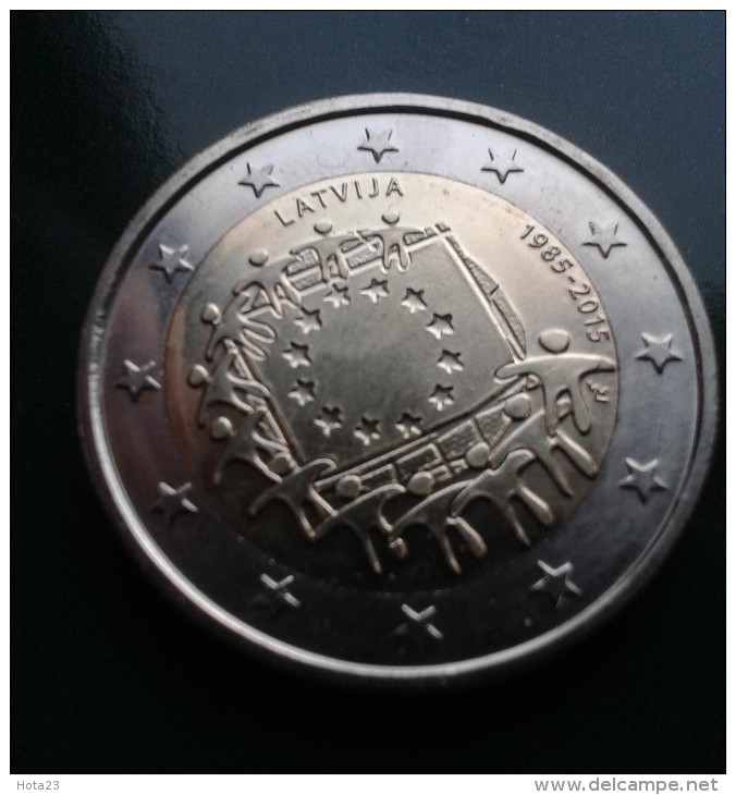 NEW Latvia 2015 Year 2 Euro Commemorative Coin "30 Years Of EU Flag"  UNC - Lettland