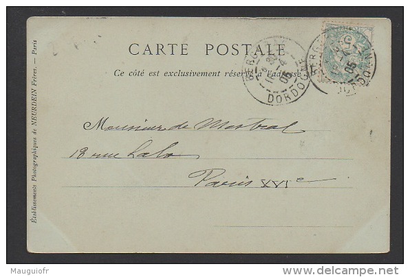 DF / 24 DORDOGNE / BERGERAC / GABARRES AU NIVEAU DU BARRAGE DE SALVETTE / CIRCULÉE EN 1905 - Bergerac