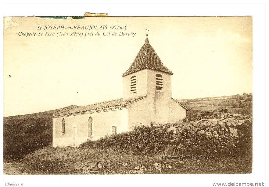 Carte Postale Ancienne Saint Joseph En Beaujolais - Chapelle St Roch Près Du Col De Durbize - Autres & Non Classés