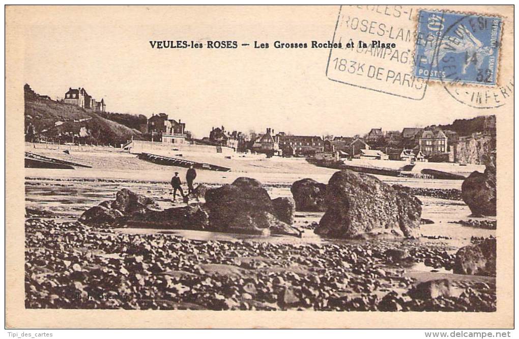 76 - Veules-les-Roses - Les Grosses Roches Et La Plage (daguin Veules-les-roses) - Veules Les Roses