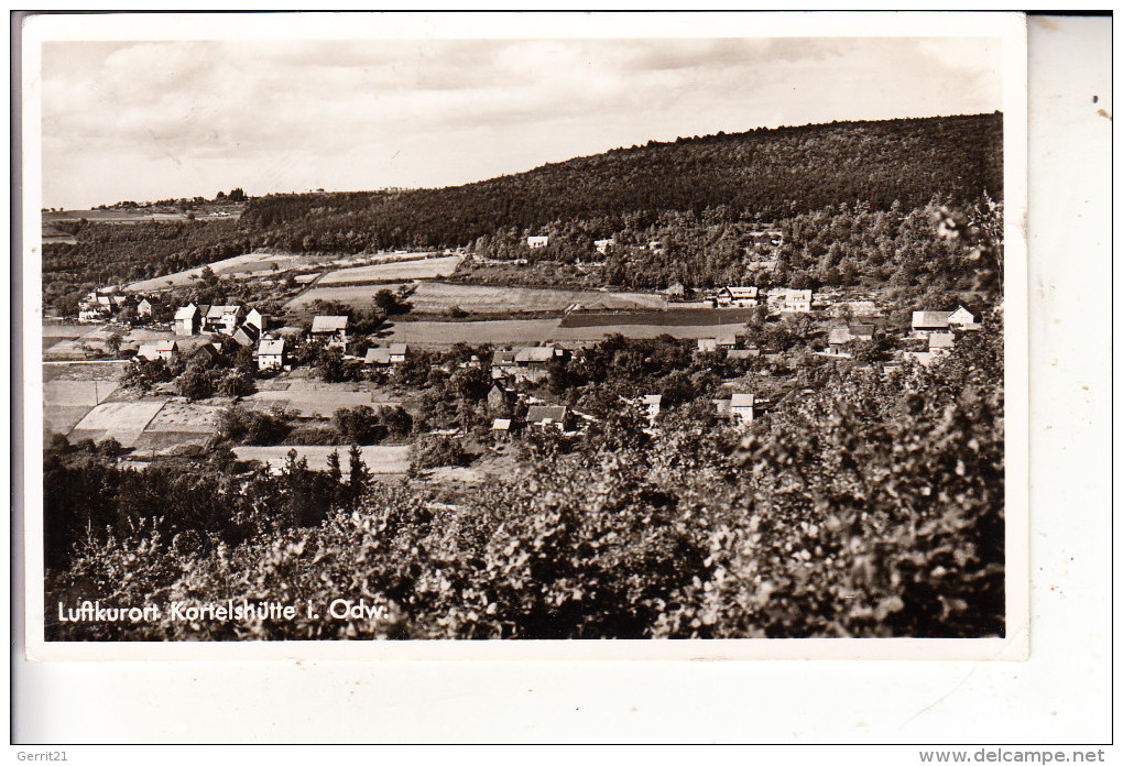 6121 ROTHENBERG - KORTELSHÜTTE, Panorama, Landpoststempel "Kortelshütte über Beerfelden (Odenwald)" - Odenwald