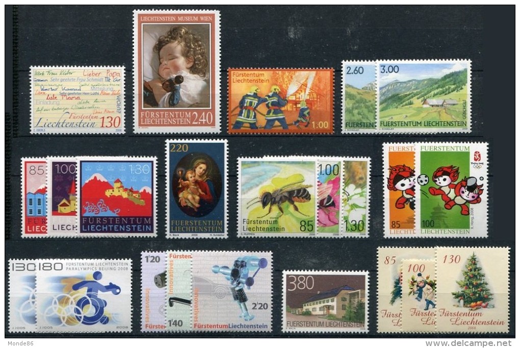 LIECHTENSTEIN - Année Complète 2008 ** - TB  (manque Feuillet 1431-1438) - Années Complètes