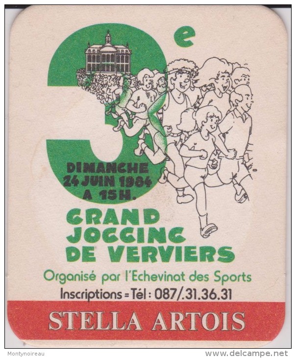 SOUS  BOCKS : Stella    Artois :  Grand  Jogging De  VERVIERS   1984 - Sous-bocks
