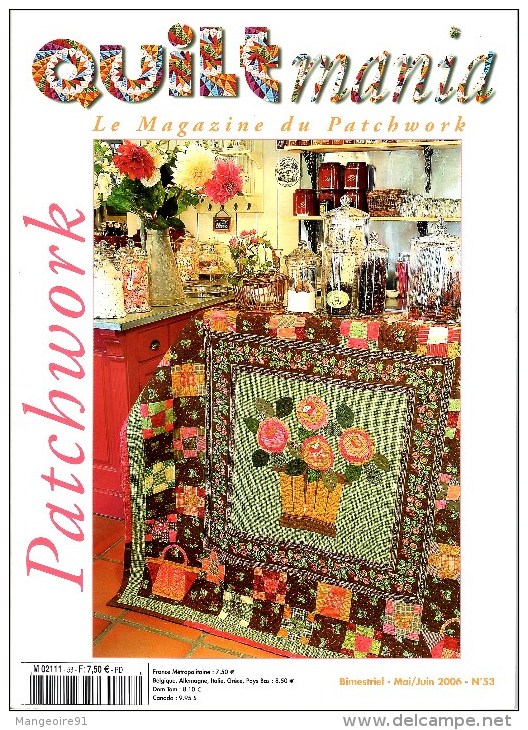 LOISIRS CREATIFS - PATCHWORK COUTURE - REVUE QUILT MANIA N° 69 - Janvier/février 2009 - Huis & Decoratie