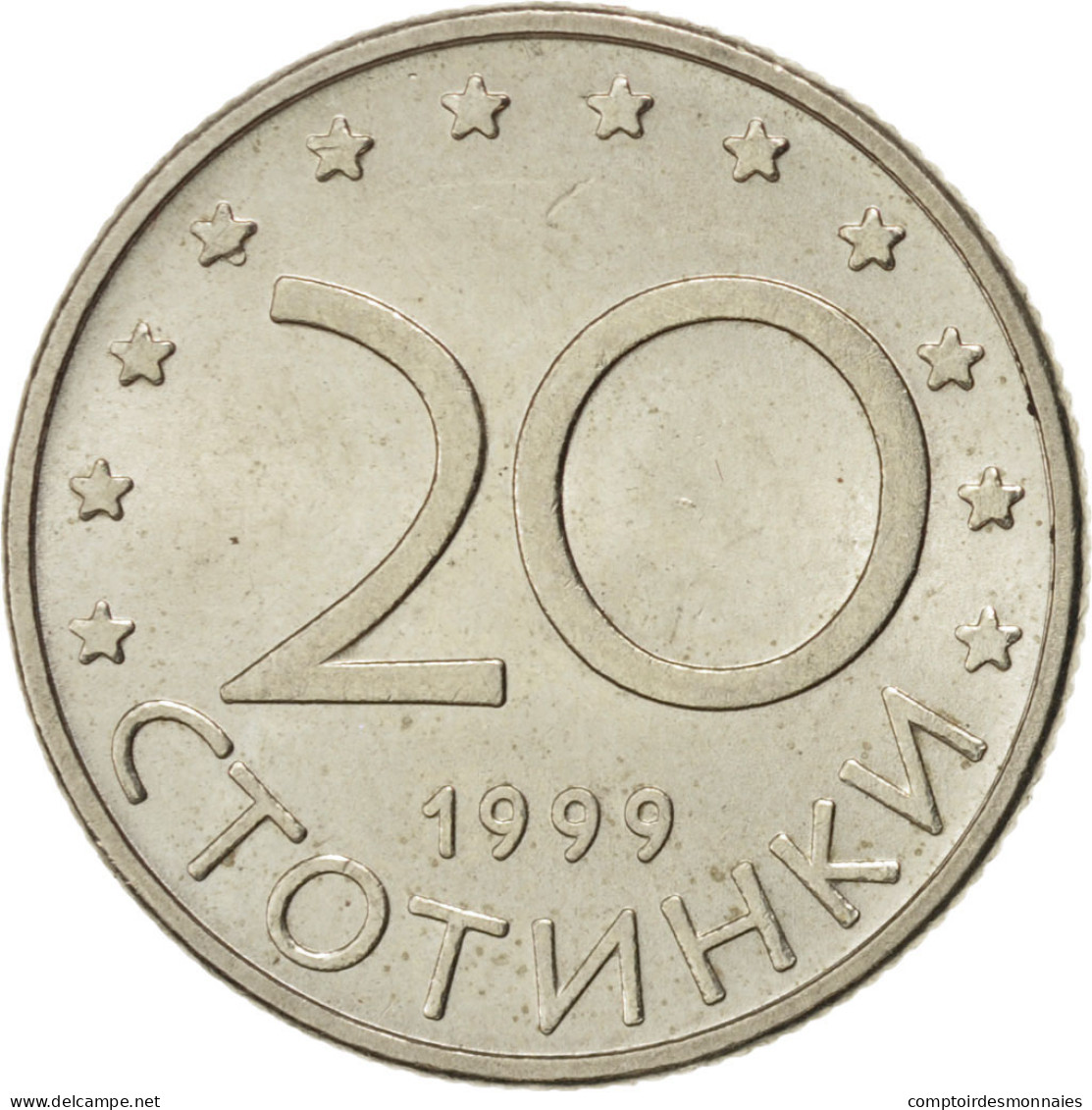 Monnaie, Bulgarie, 20 Stotinki, 1999, SPL, Copper-Nickel-Zinc, KM:241 - Bulgarie