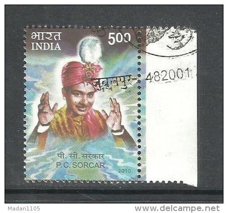 INDIA, 2010, FIRST DAY CANCELLED, P C Sorcar, Magician,  Magic, Art, Artist - Gebruikt