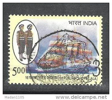 INDIA, 2010, FINE USED, 16th Punjab, (2nd Patiala) Regiment, Defence, Sailing, Ship, - Used Stamps