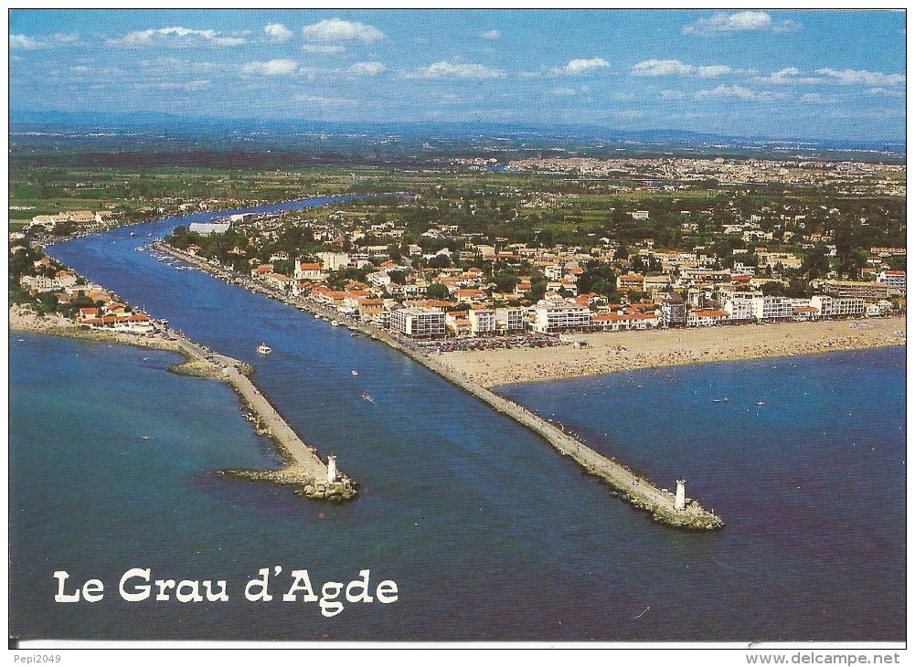 D1391 - POSTAL - LE GRAU D´AGDE - HERAULT - VISTA AEREA - Otros & Sin Clasificación