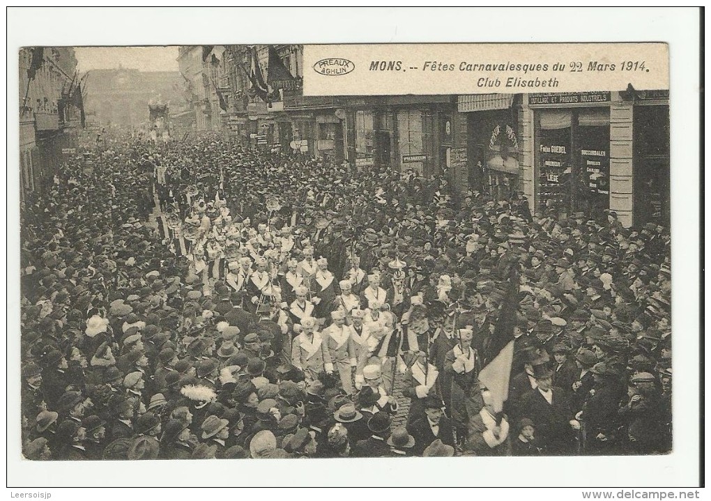 Mons Fetes Carnavalesques Du 22 Mars  1914 Club Elisabeth - Mons