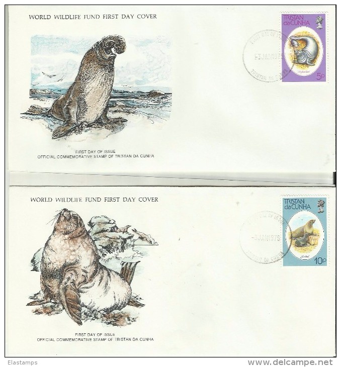 =TRISTAN &CUNHA  FDC*2 1979 WWF - Turks And Caicos