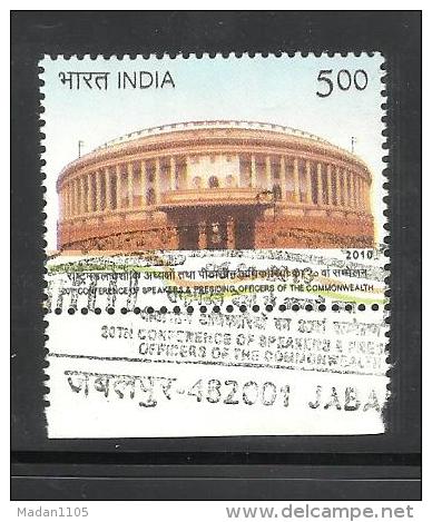 INDIA, 2010, FIRST DAY CANCELLED, 20th Conference Of Speakers And Presiding Officers Of The Commonwealth, - Used Stamps