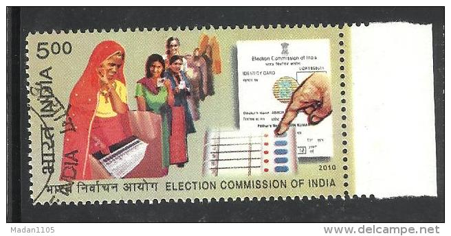 INDIA, 2010, FIRST DAY CANCELLED, Election Commission Of India,  Voting Machine, Technology, Culture, - Oblitérés
