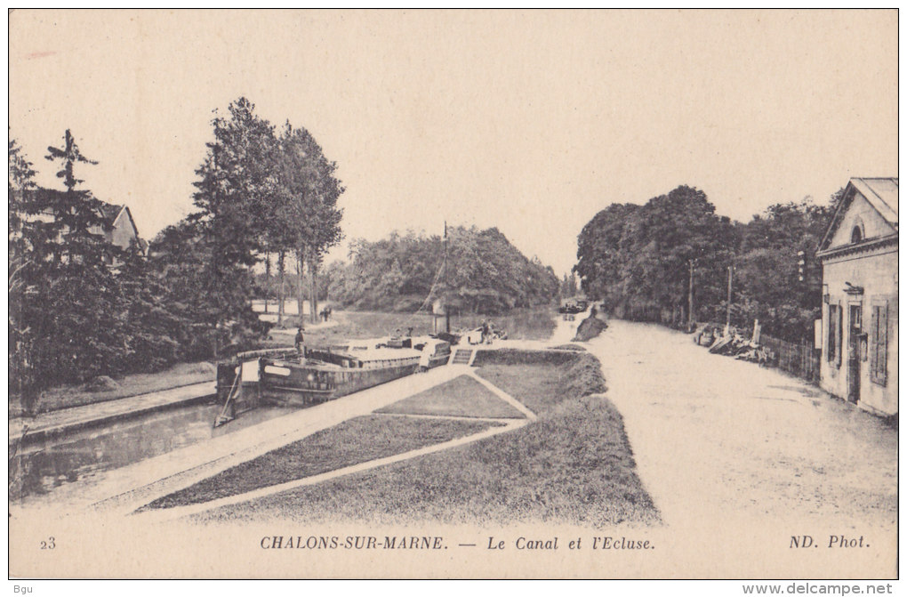 Chalons Sur Marne (51) - Le Canal Et L'Ecluse - Châlons-sur-Marne