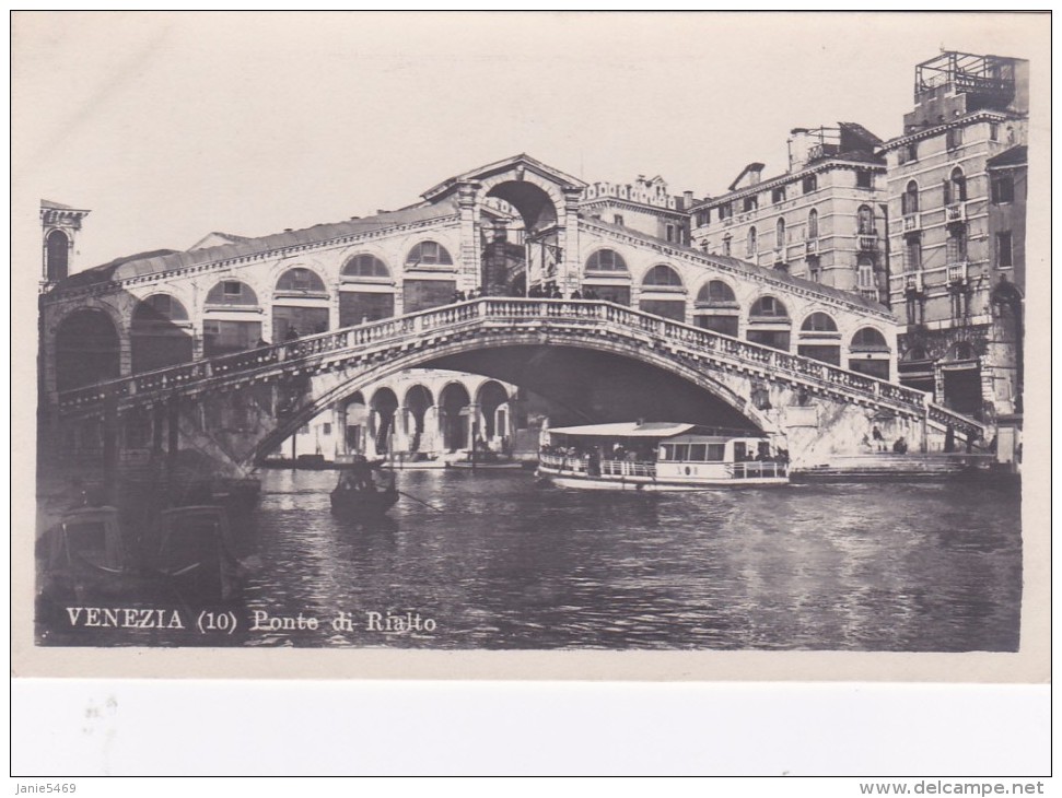 Italy Unused Postcard Venezia 10 Ponte Di Rialto - Wereld