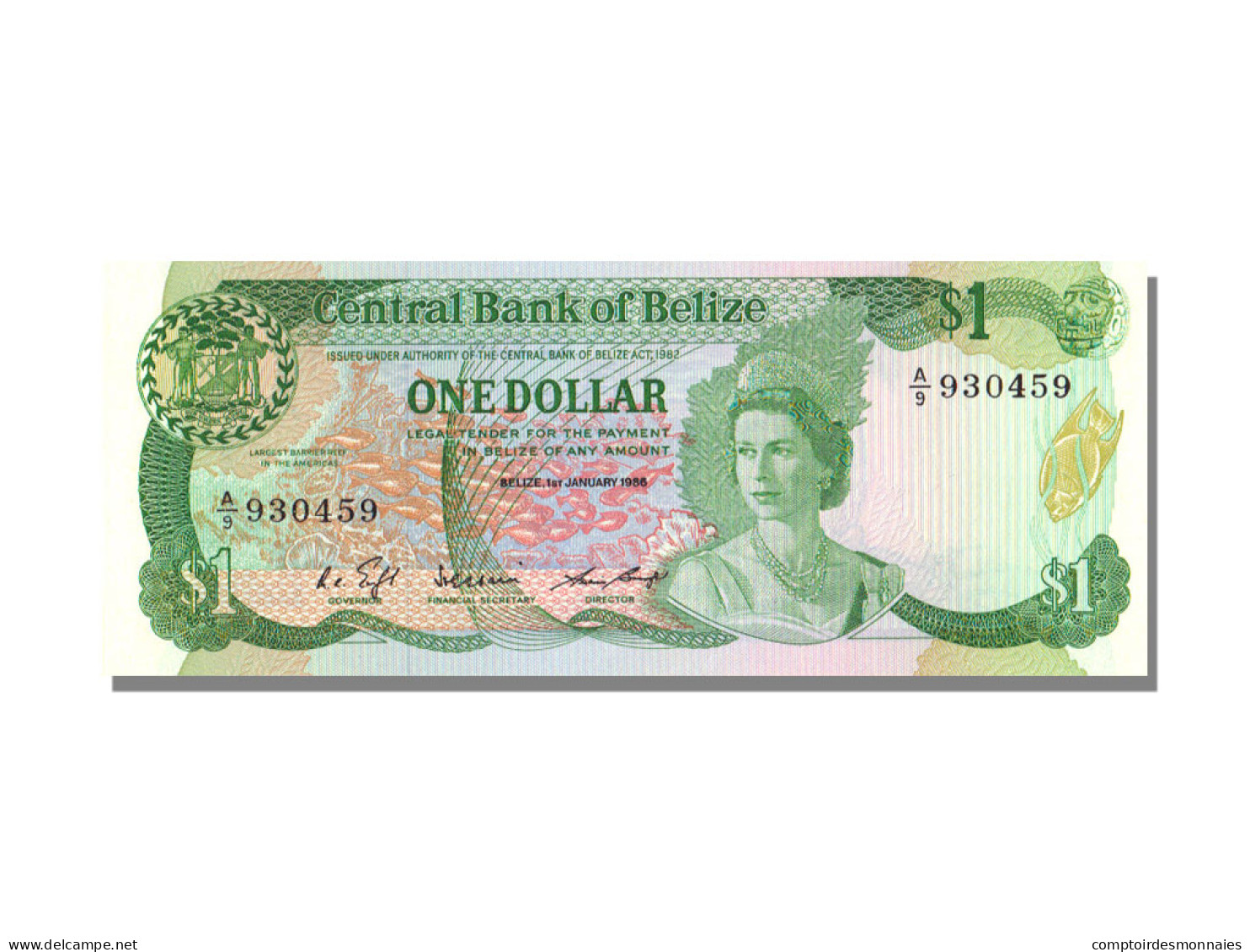 Billet, Belize, 1 Dollar, 1986, 1986-01-01, KM:46b, NEUF - Belize